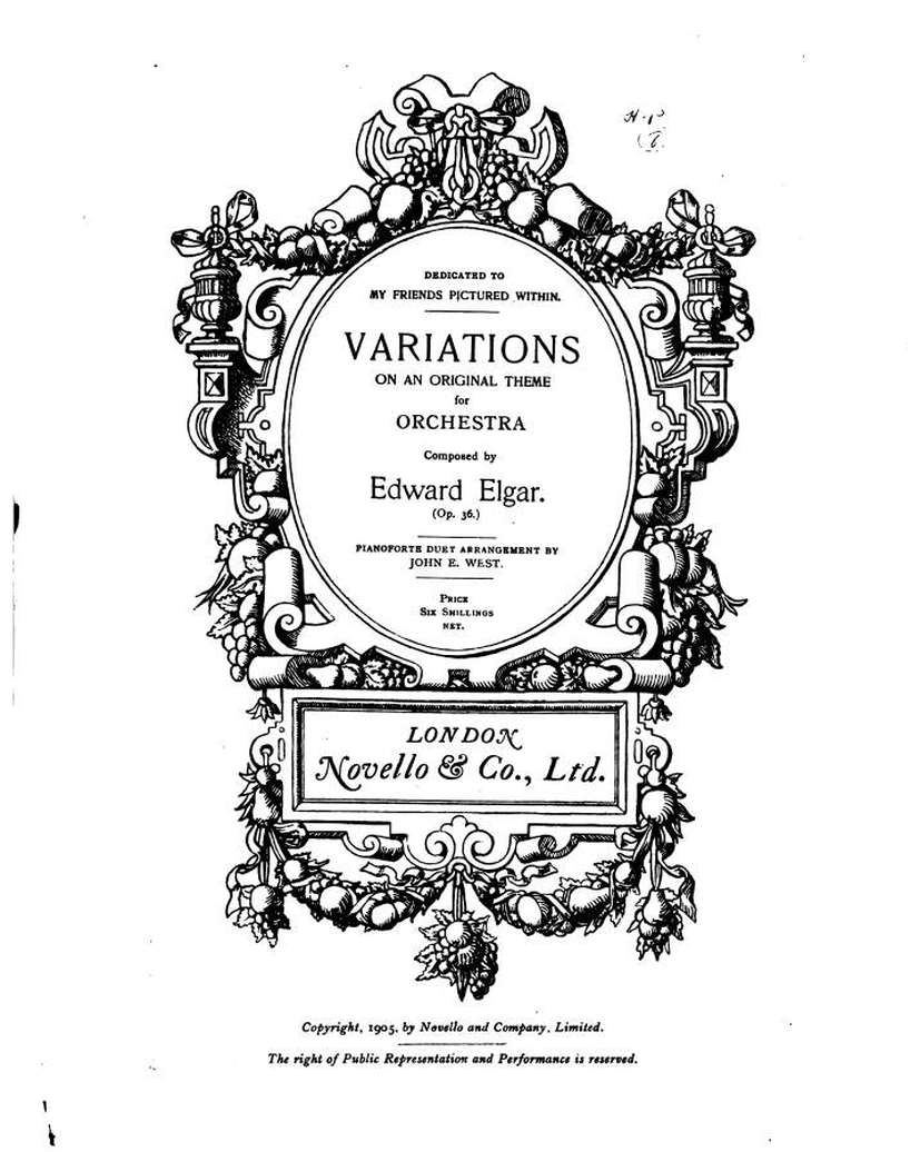 谜的变奏曲 Enigma Variations Op.36 Elgar,4钢琴谱