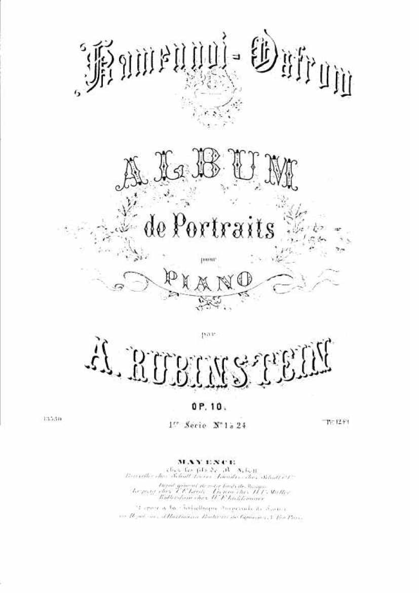 Rubinstein A op.10 Kammenoi钢琴谱