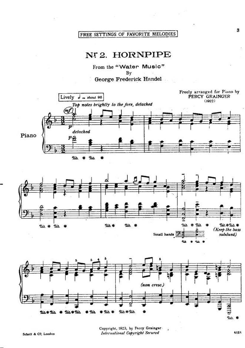 号笛舞曲 Hornpipe钢琴谱