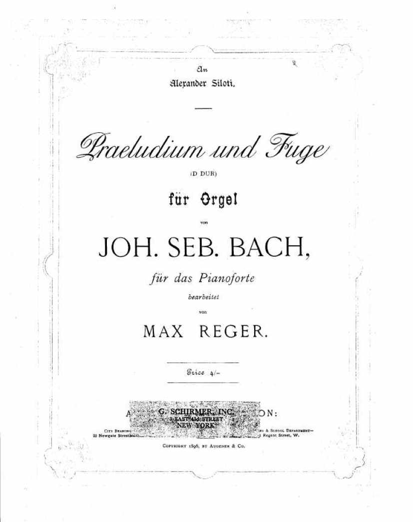 Bach, JS钢琴谱