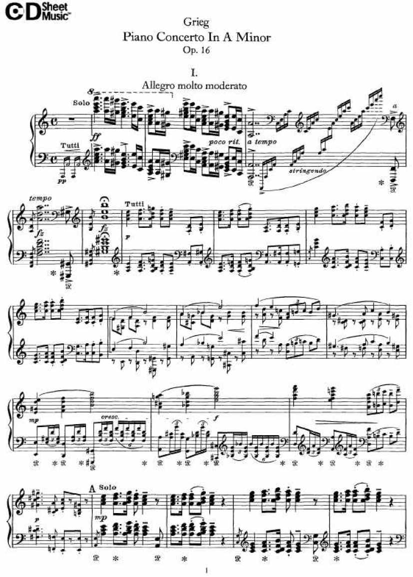 Grieg_Piano_Concerto_solo钢琴谱