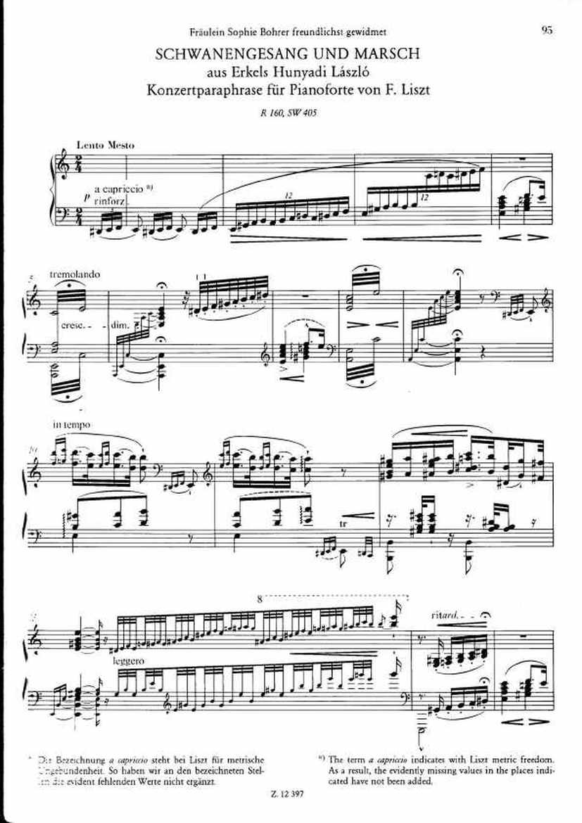 Liszt_405_Schwanengesang Und Marsch Aus Erkels Hundyadi Laszlo_1钢琴谱