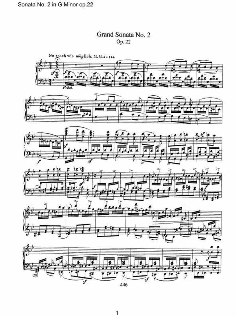 Schumann_op.22_Sonata钢琴谱