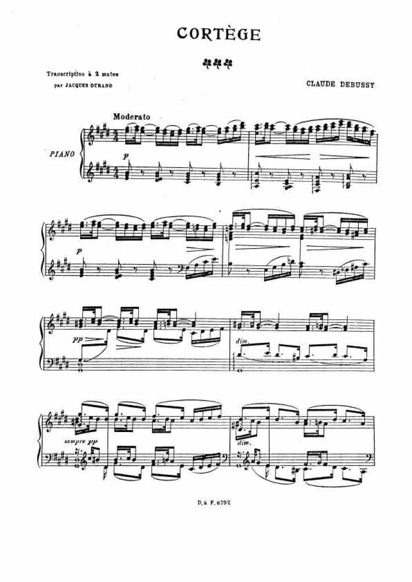 durand_debussy_petite钢琴谱