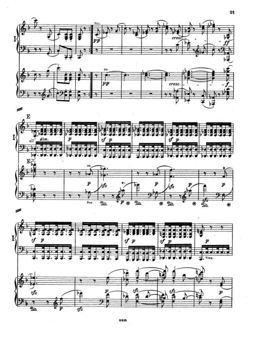 C大调第一交响曲 Symphony No.1 in C Major Op.21钢琴谱