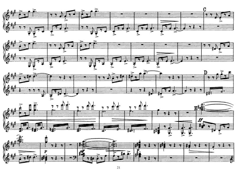 Peer Gynt Suite no.2钢琴谱