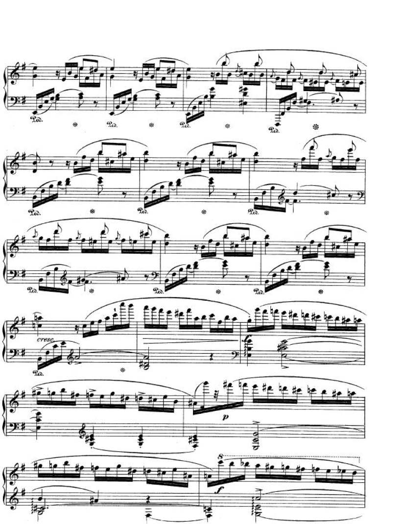 e小调第一钢琴协奏曲 Op.11 Piano Concerto No.1 in e Minor Op.11钢琴谱