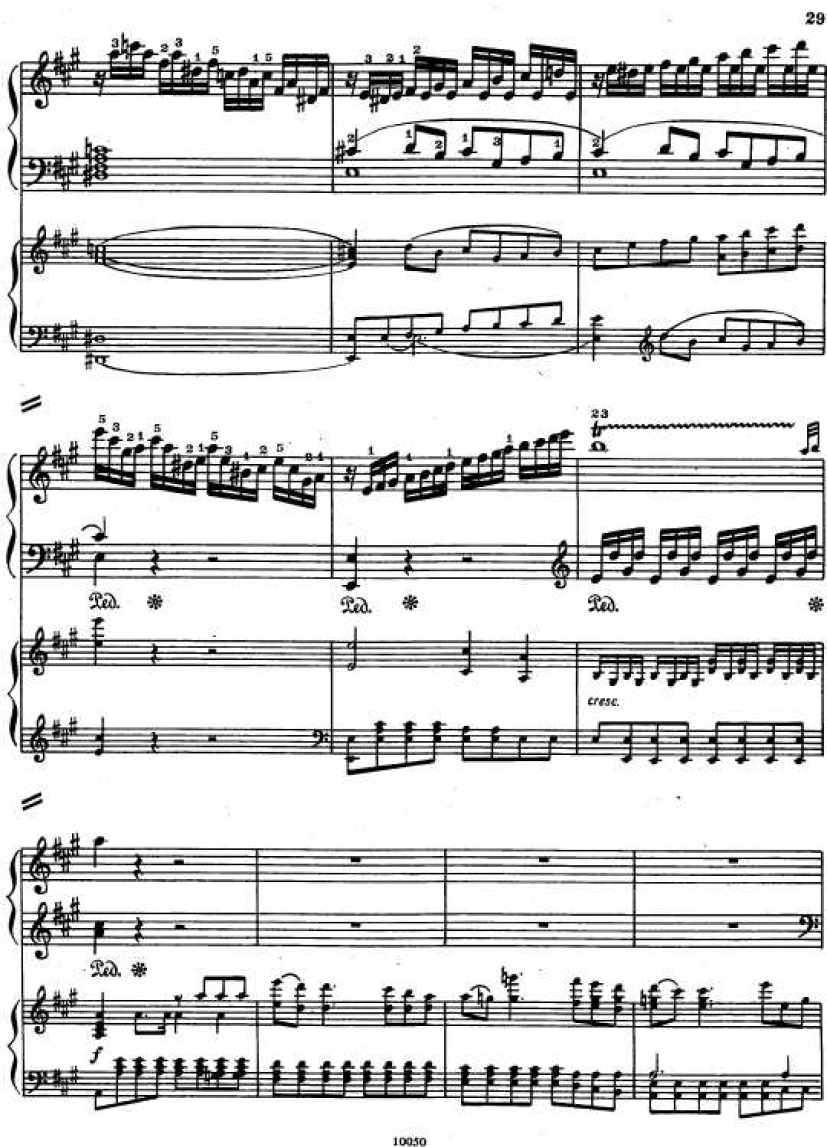 Mozart_Piano Concerto no23_4钢琴谱