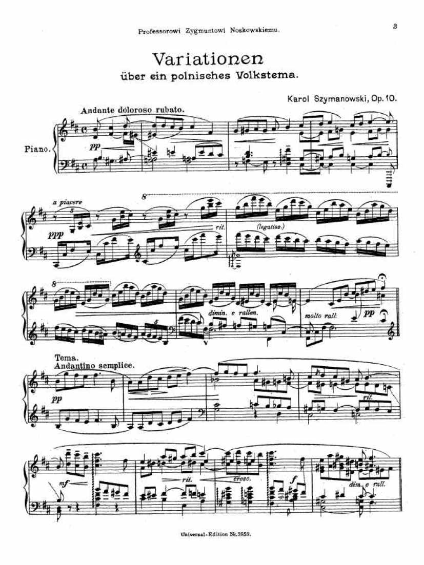 szymanowski 10钢琴谱