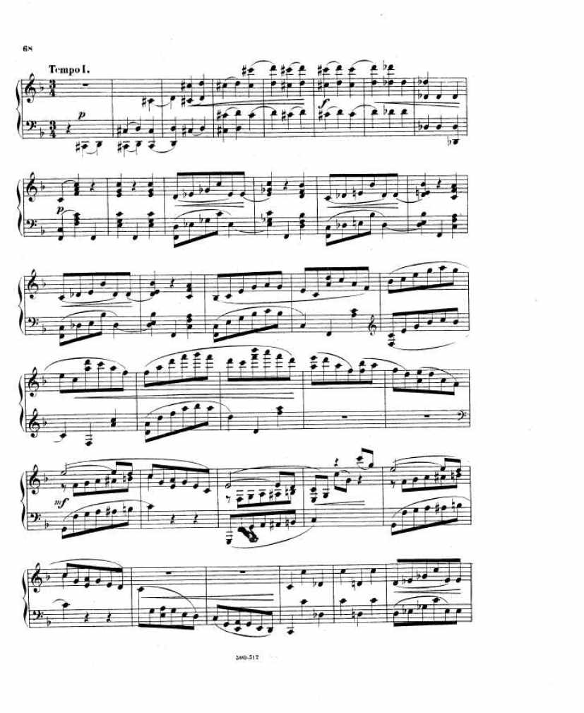 Rubenstein, Anton 12 pieces op. 75 nos9钢琴谱