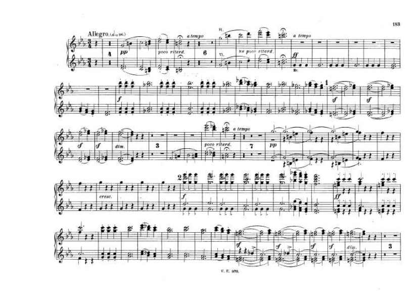 c小调第五交响曲“命运” Scharwenka Symphony No.5 in c Minor Op.67钢琴谱