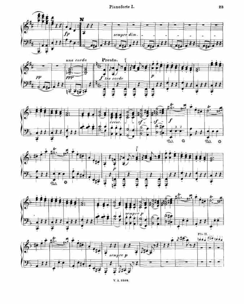 A大调第七交响曲 Symphony No.7 in A Major Op.92钢琴谱