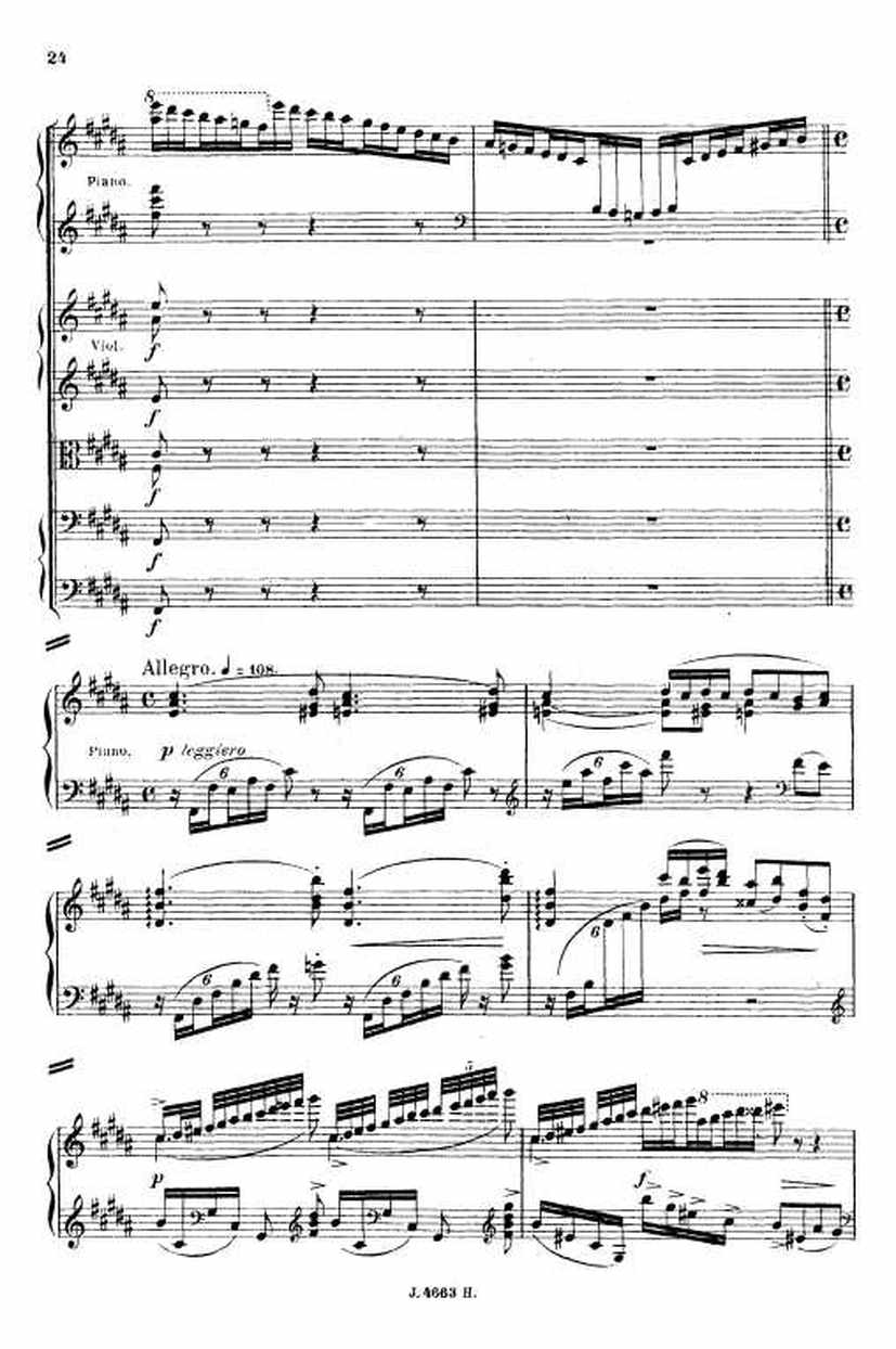 叙事曲 Ballade for Piano and Orchestra Op.19钢琴谱