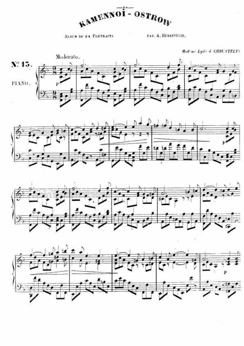 Rubinstein A op.10 Kammenoi钢琴谱