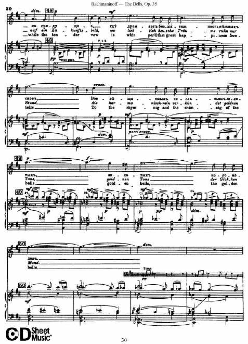 Rachmaninov_op.35_The Bells_vocal钢琴谱