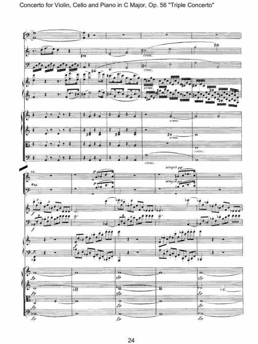 C大调三重协奏曲 Triple Concerto in C Major Op.56钢琴谱