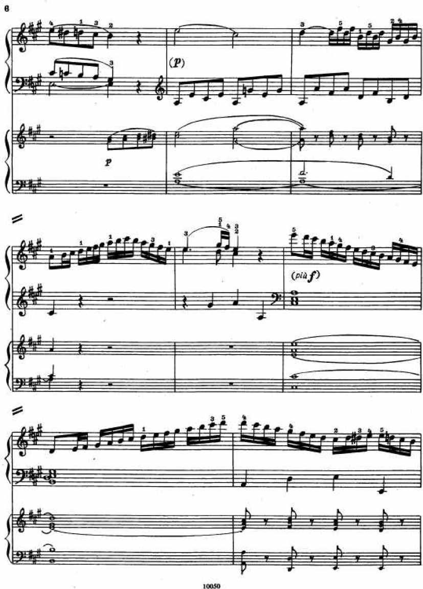 Mozart_Piano Concerto no23_4钢琴谱