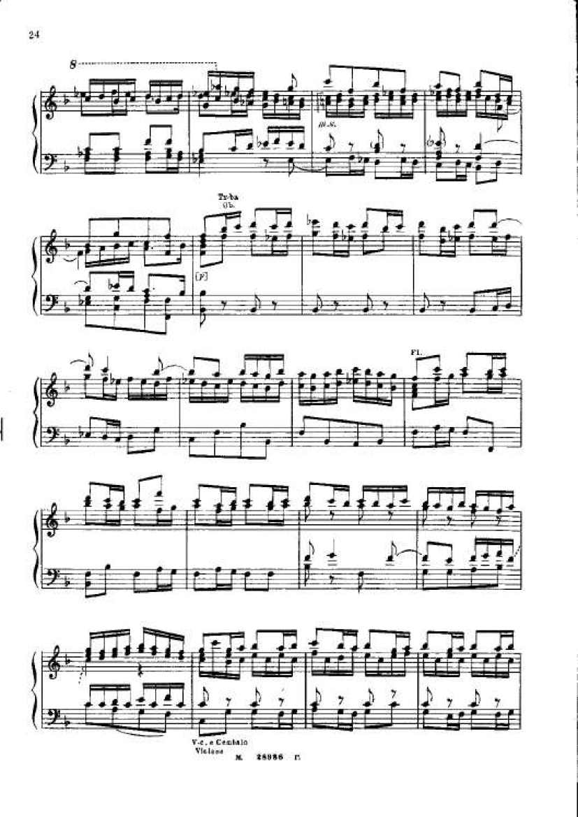 F大调第二勃兰登堡协奏曲 Brandenburg Concerto No.2 in F Major BWV.1047钢琴谱