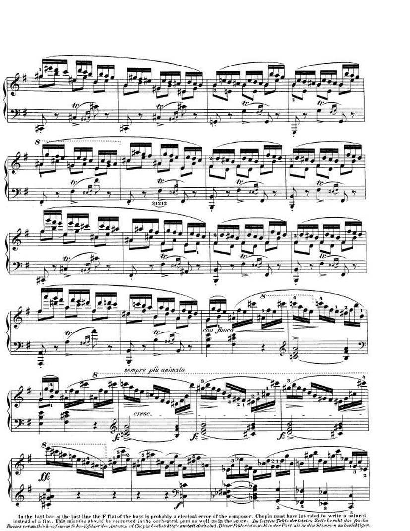 e小调第一钢琴协奏曲 Op.11 Piano Concerto No.1 in e Minor Op.11钢琴谱