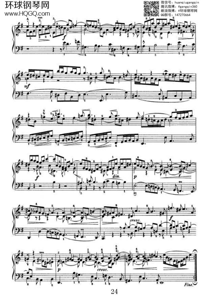 PARTITA 6（选自《6首帕蒂塔 Six Partitas BWV 825钢琴谱