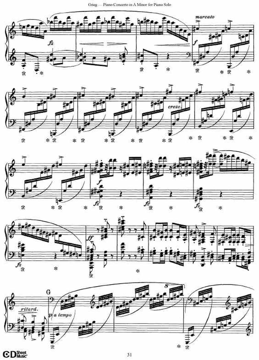 Grieg_Piano_Concerto_solo钢琴谱