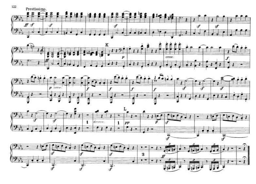 c小调第四弦乐四重奏 String Quartet No.4 in c Minor Op.18钢琴谱