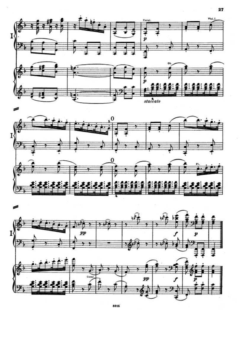 C大调第一交响曲 Symphony No.1 in C Major Op.21钢琴谱