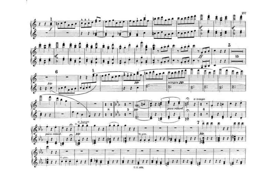 c小调第五交响曲“命运” Scharwenka Symphony No.5 in c Minor Op.67钢琴谱