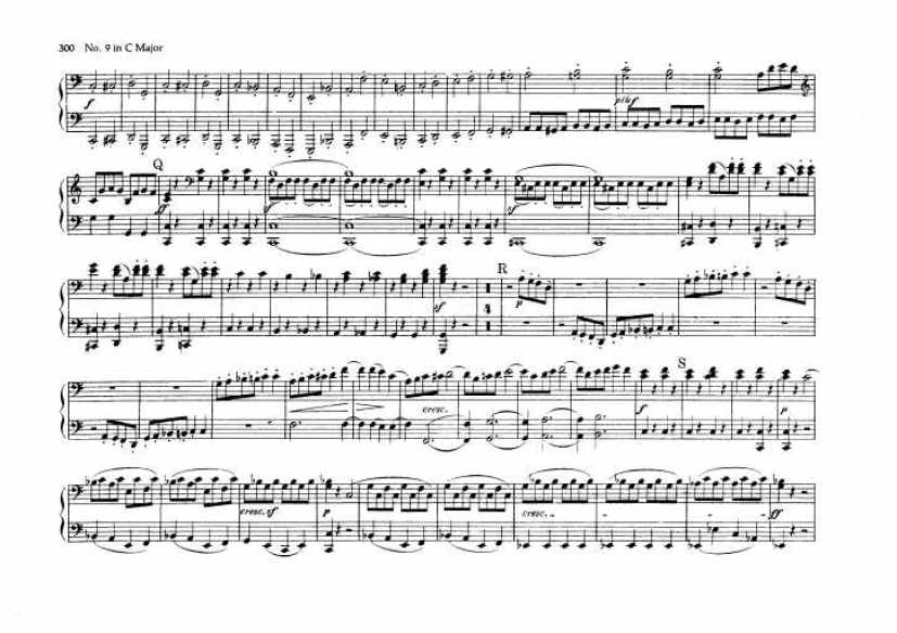 C大调第九弦乐四重奏 String Quartet No.9 in C Major Op.59钢琴谱