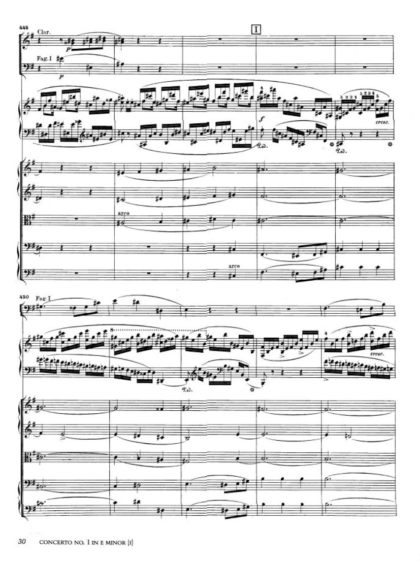 e小调第一钢琴协奏曲 Op.11 Piano Concerto No.1 in e Minor Op.11钢琴谱