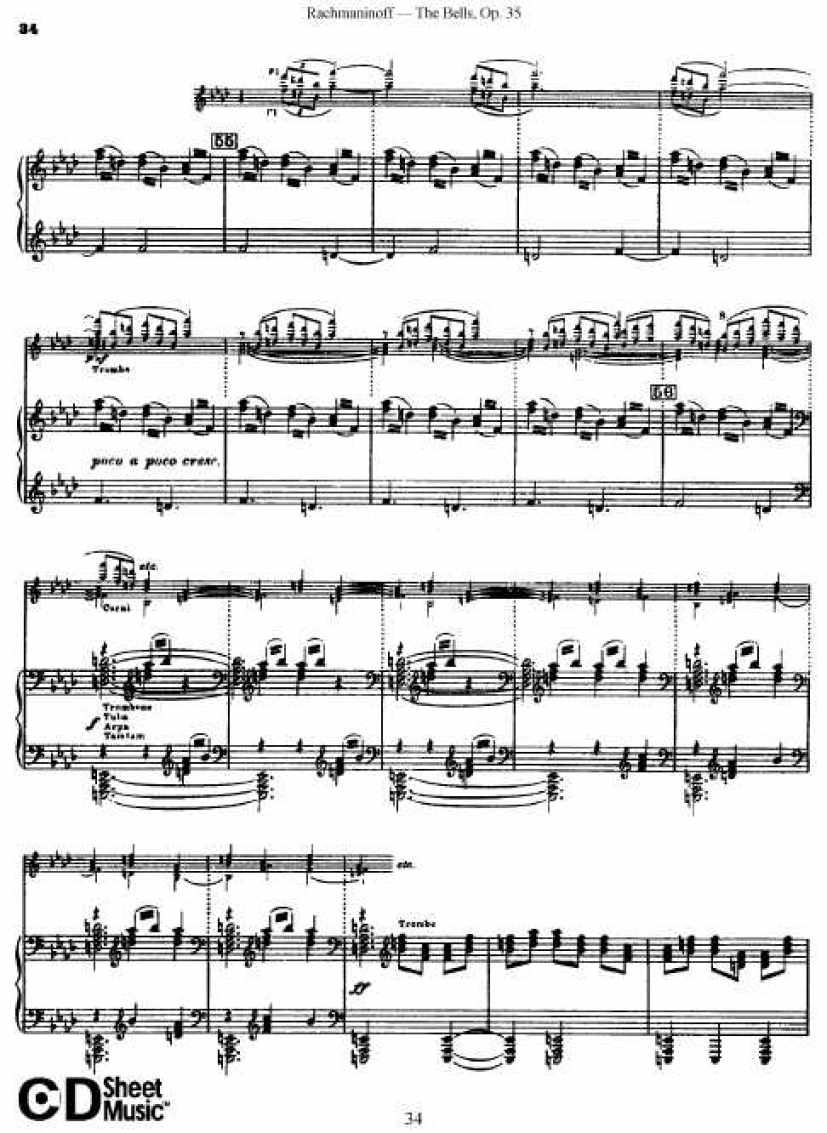 Rachmaninov_op.35_The Bells_vocal钢琴谱