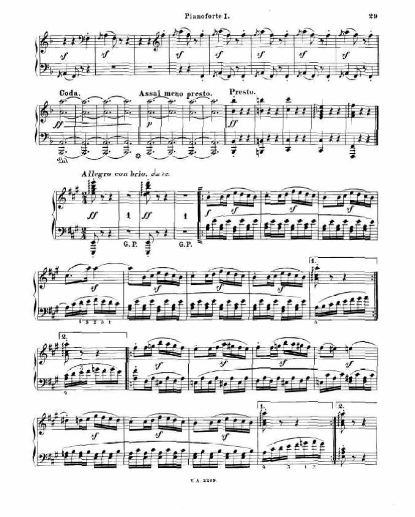 A大调第七交响曲 Symphony No.7 in A Major Op.92钢琴谱