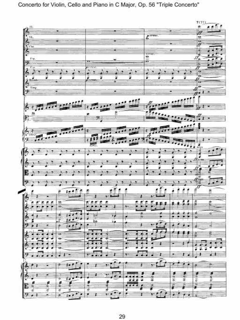 C大调三重协奏曲 Triple Concerto in C Major Op.56钢琴谱