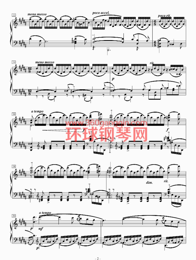 升g小调前奏曲,Op.32 No.12钢琴谱