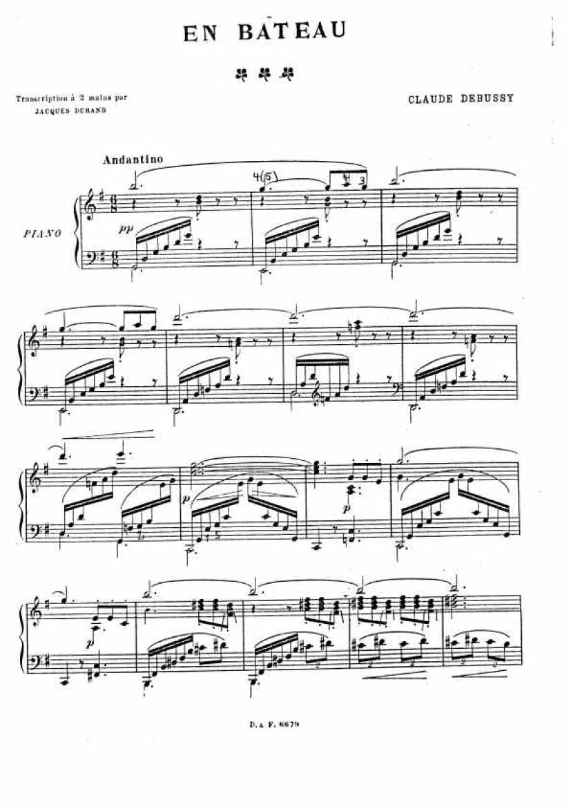 durand_debussy_petite钢琴谱