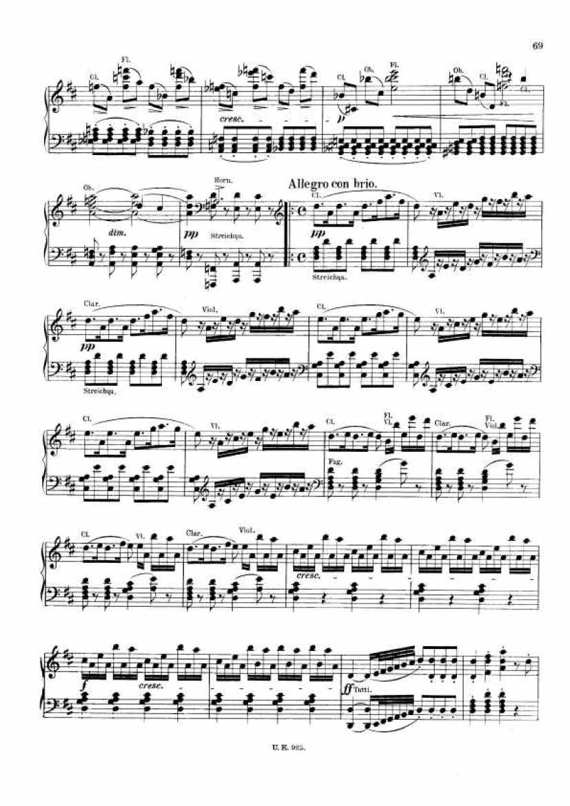 Symphony No.3 D200 in D (arr. Brandis钢琴谱