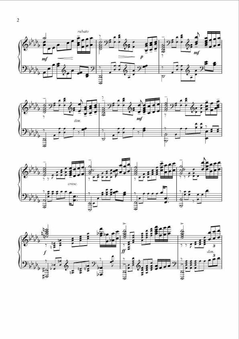 Rachmaninov (arr Pochacco)钢琴谱