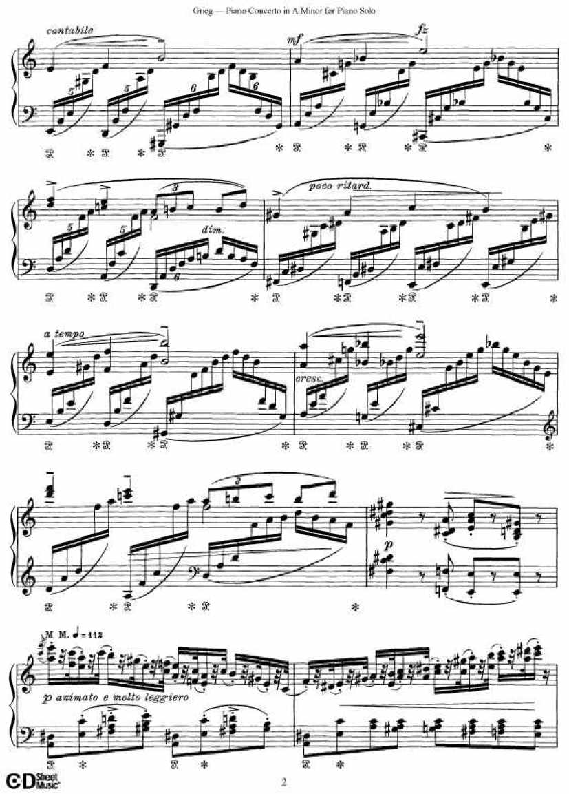 Grieg_Piano_Concerto_solo钢琴谱