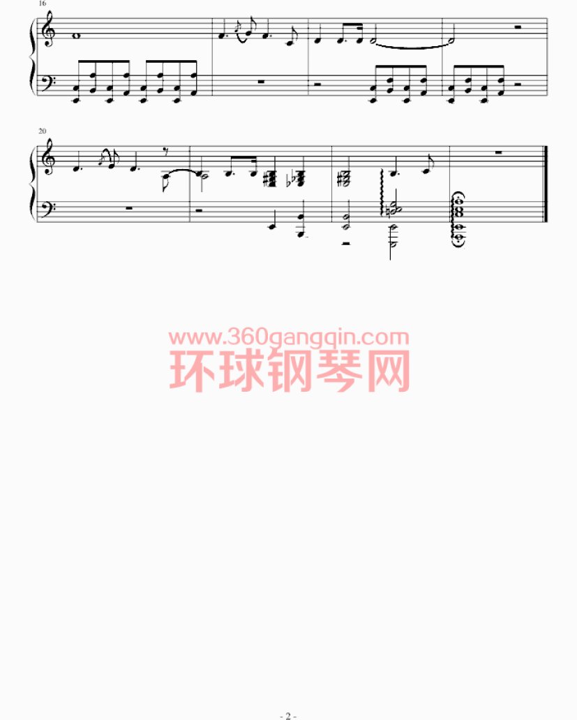 肖邦前奏曲第二首钢琴谱