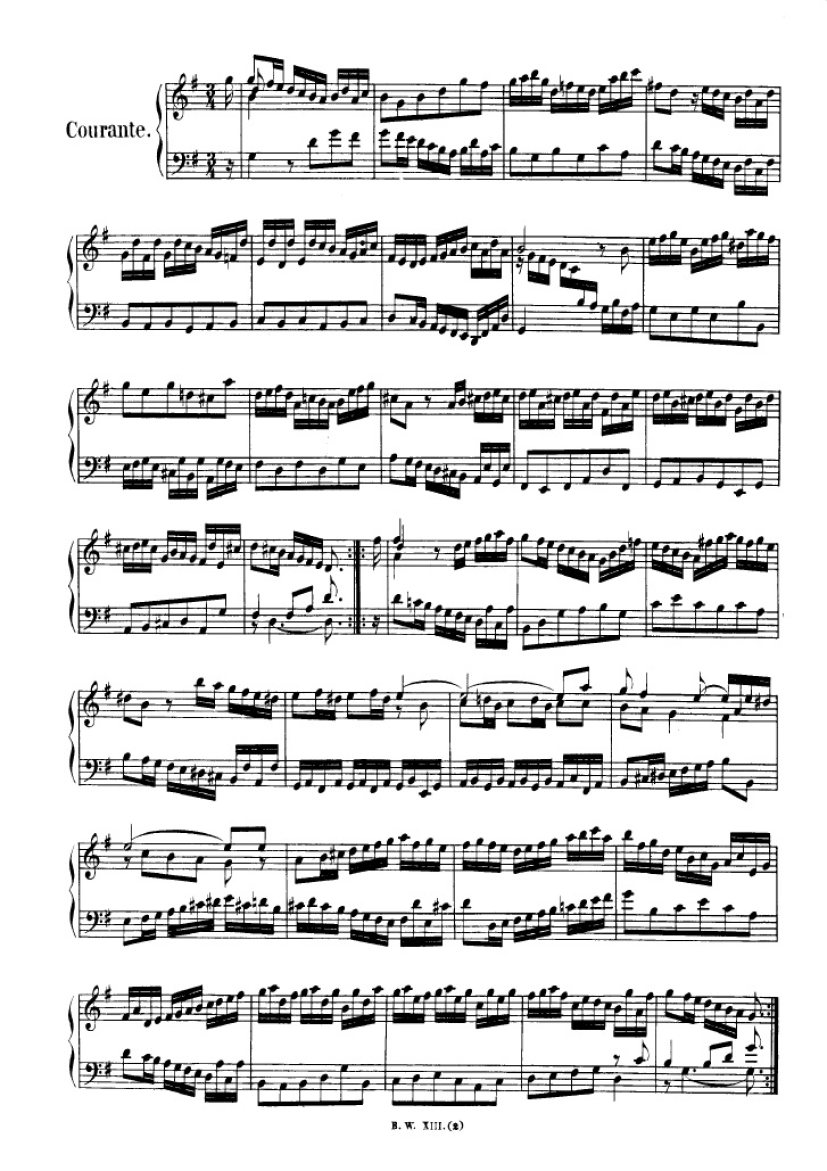 法国组曲 French Suites BWV 812钢琴谱