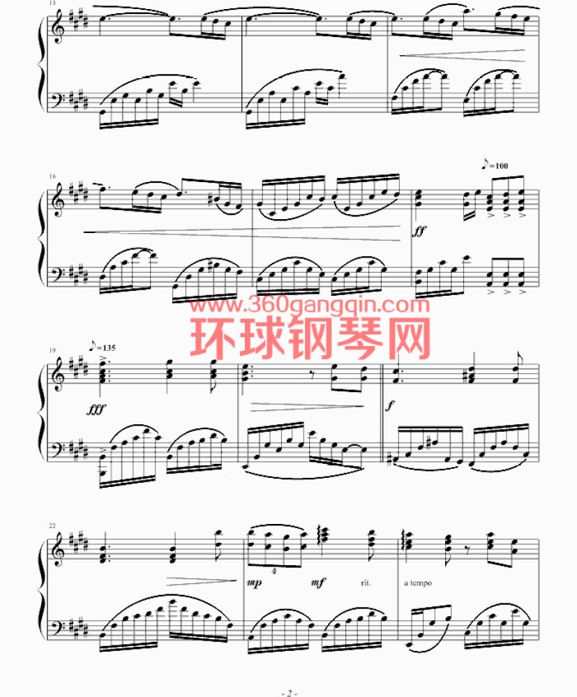 肖邦的钢琴叙事曲钢琴谱