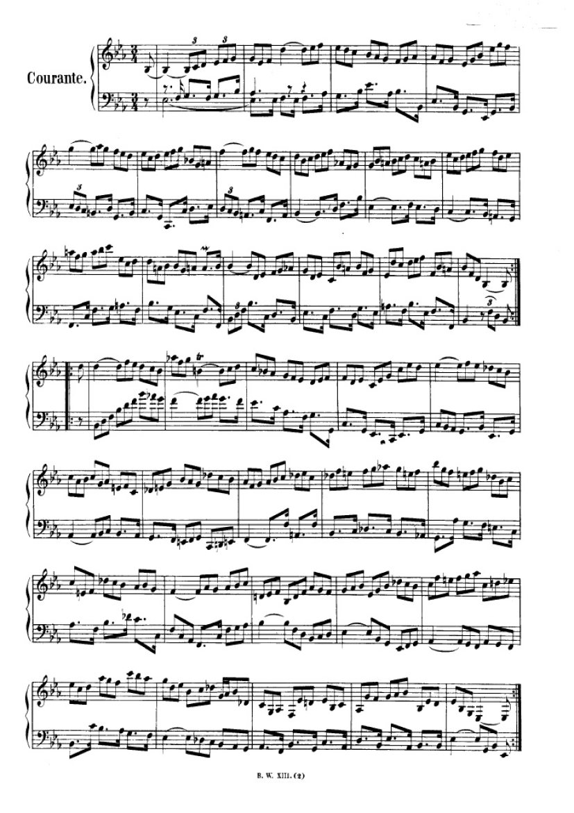 法国组曲 French Suites BWV 812钢琴谱