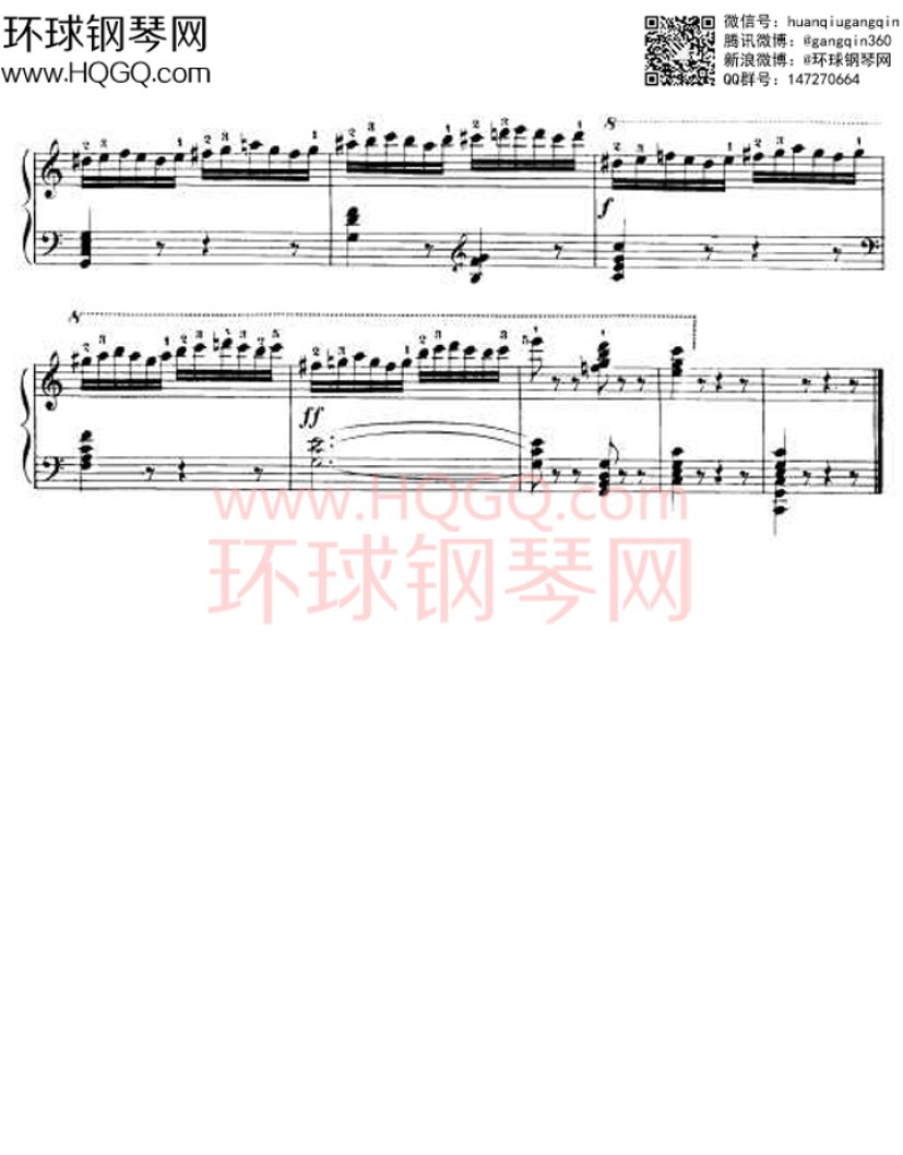 车尔尼299作品《钢琴快速练习曲》钢琴谱