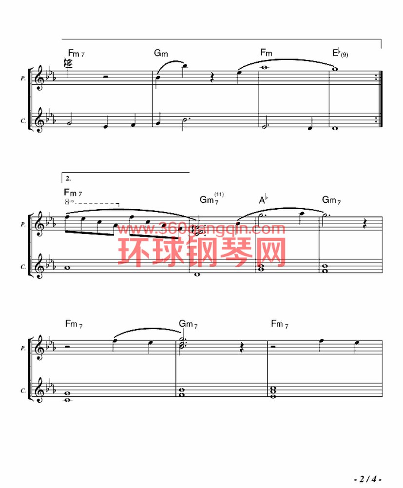 西班牙乐曲钢琴谱