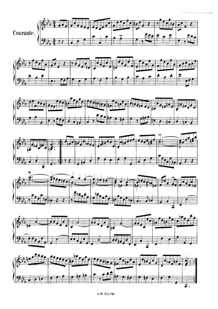 法国组曲 French Suites BWV 812钢琴谱