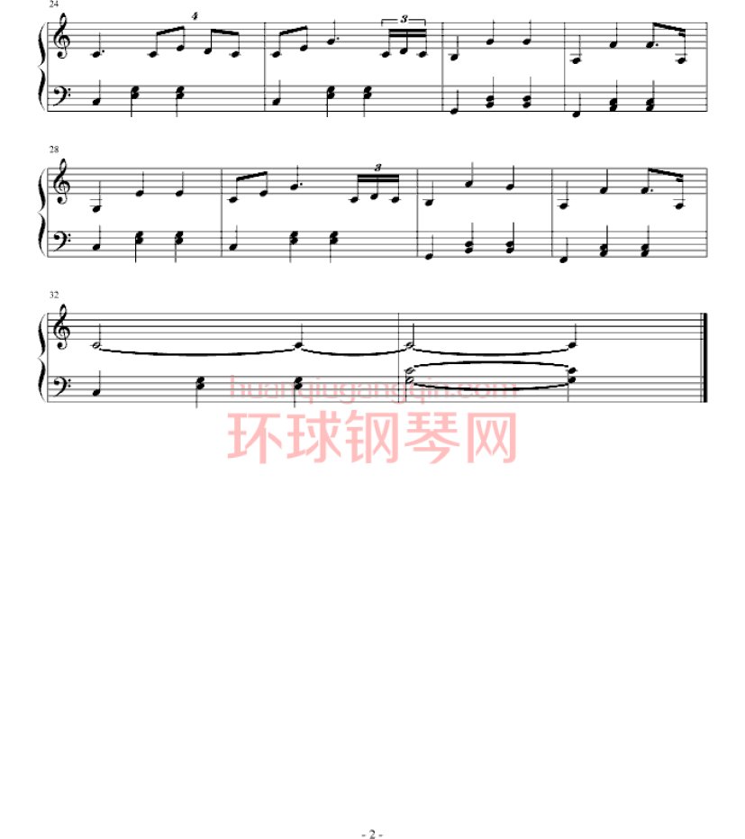 欢乐圆舞曲钢琴谱