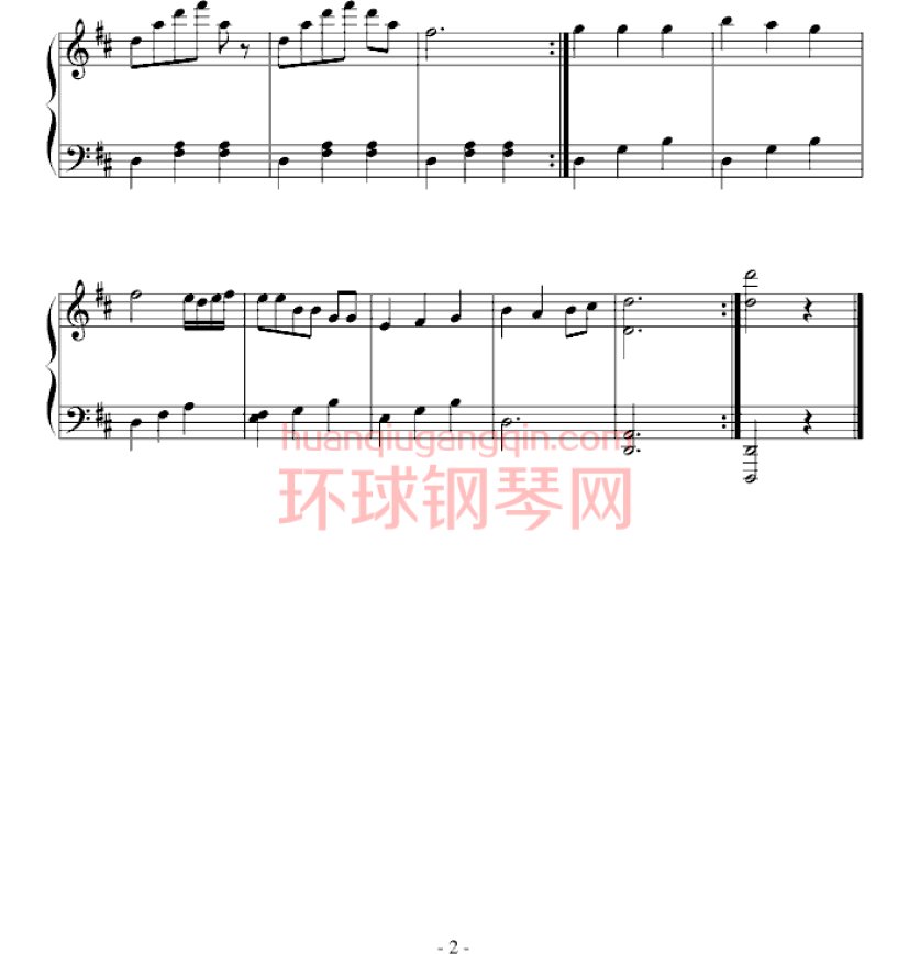 小步舞曲(华尔兹)钢琴谱