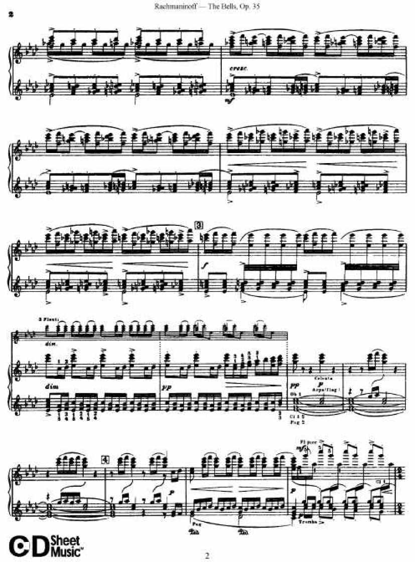 Rachmaninov_op.35_The Bells_vocal钢琴谱