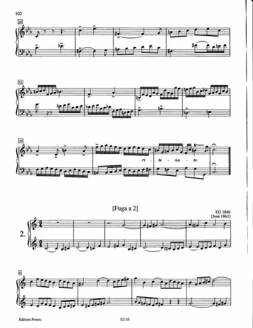 Grieg_7 Fugues_EG184a钢琴谱