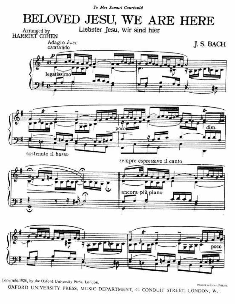 Bach, JS钢琴谱